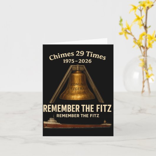 Edmund Fitzgerald, Remember The Fitz Great Lakes M Karte (Gelbe Blume)