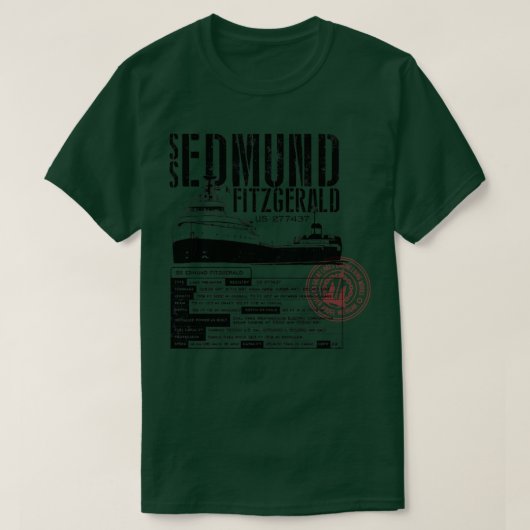 Edmund Fitzgerald T-Shirt (Design vorne)