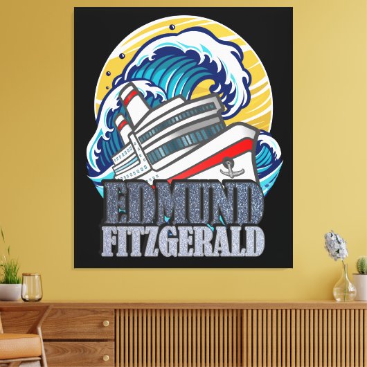 Edmund Fitzgerald | Tribute to the Legendary Ship Leinwanddruck (Insitu (Wohnzimmer))