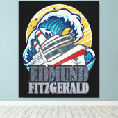 Edmund Fitzgerald | Tribute to the Legendary Ship Leinwanddruck (Insitu (Holzboden))