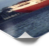 Edmund Fitzgerald Vintage Maritime Great Lakes Poster (Ecke)