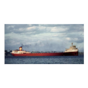 Edmund Fitzgerald Vintage Maritime Große Seen Poster
