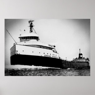 Edmund Fitzgerald Vintage Seegreat lakes Poster