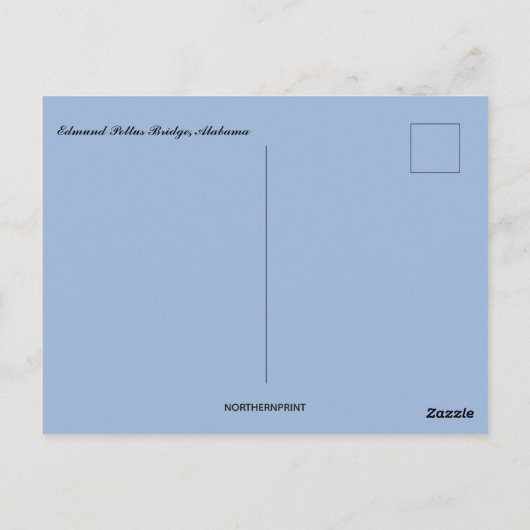 Edmund Pettus Brücke in Alabama Postkarte (Rückseite)