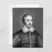 Edmund Spenser, graviert von Burnet Reading Postkarte (Vorne/Hinten)