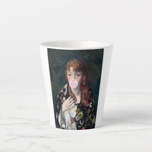 Edna bläst einen rosa Kaugummi Milchtasse (Vorderseite)