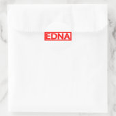 Edna Briefmarke Runder Aufkleber (Tasche)