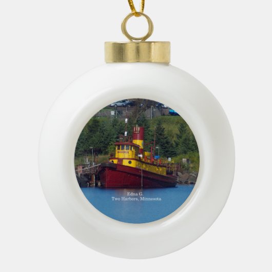 Edna G. Ball oder Schneeflocke Keramik Kugel-Ornament (Vorderseite)