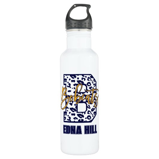 Edna Hill "B" Bobcats Water Bottle Edelstahlflasche (Vorderseite)