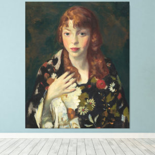 Edna Smith in einem japanischen Wrap Leinwanddruck