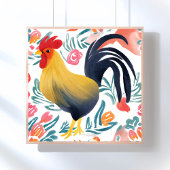 Edna the Rooster | Flora-Hühnchen Poster