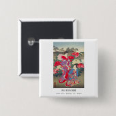 Edo Beauty & Peony Garden – Traditional Japanese  Button (Vorne & Hinten)