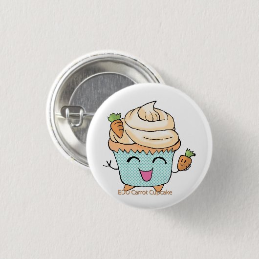 EDO-Karotten-kleiner Kuchen Button (Vorne & Hinten)