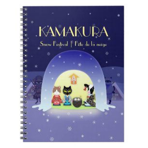 Edo-Nekos Snowy Celebration Foto Notizblock