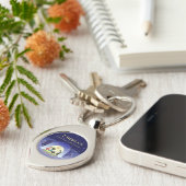 Edo-Nekos Snowy Celebration Metal Schlüsselanhänger (Seite)