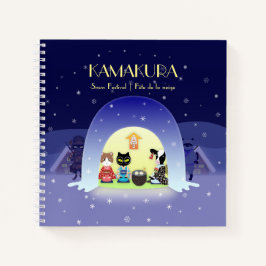 Edo-Nekos Snowy Celebration Spiral Notizblock