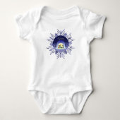 Edo-Nekos Snowy-Feier Baby Strampler (Vorderseite)
