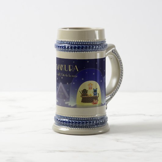 Edo-Nekos Snowy-Feier Bierglas (VorderseiteRechts)