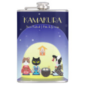 Edo-Nekos Snowy-Feier Flachmann (Vorderseite)