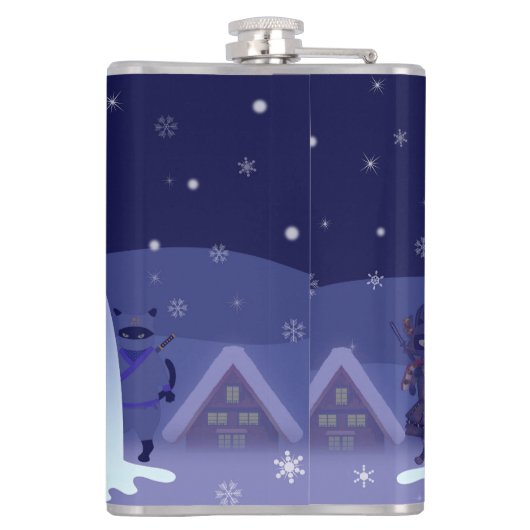 Edo-Nekos Snowy-Feier Flachmann (Rückseite)