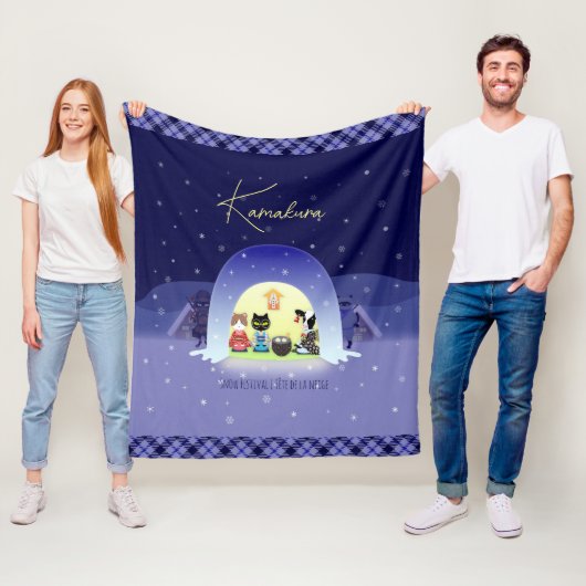 Edo-Nekos Snowy-Feier Fleecedecke (Beispiel)