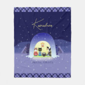 Edo-Nekos Snowy-Feier Fleecedecke (Vorderseite)