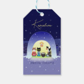 Edo-Nekos Snowy-Feier Geschenkanhänger (Vorderseite)