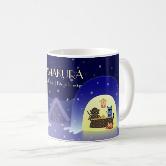 Edo-Nekos Snowy-Feier Kaffeetasse (VorderseiteRechts)