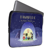 Edo-Nekos Snowy-Feier Laptopschutzhülle (Vorne Rechts)