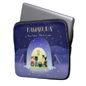 Edo-Nekos Snowy-Feier Laptopschutzhülle (Vorderseite Links)