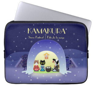 Edo-Nekos Snowy-Feier Laptopschutzhülle