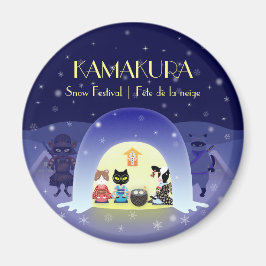 Edo-Nekos Snowy-Feier Magnet