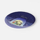 Edo-Nekos Snowy-Feier Pappteller (Schrägansicht)