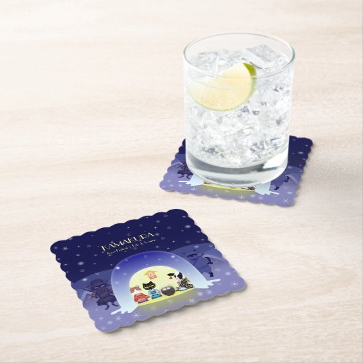 Edo-Nekos Snowy-Feier Untersetzer (Vor Ort)