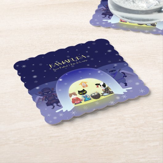 Edo-Nekos Snowy-Feier Untersetzer (angewinkelt)