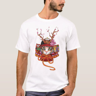 Edo Samurai Neko Kitten T-Shirt