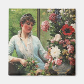 Edouard Debat-Po Vorbereitung der Blume Magnet (Vorne)