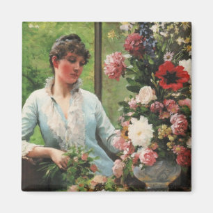 Edouard Debat-Po Vorbereitung der Blume Magnet