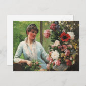 Edouard Debat-Po Vorbereitung der Blume Postkarte (Vorne/Hinten)