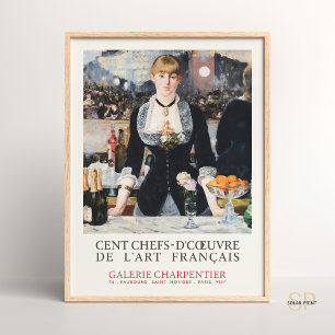 Édouard Manet A Bar at the Folies-Bergere Vintage Poster