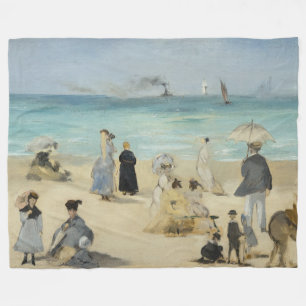 Edouard Manet - Am Strand, Boulogne-sur-Mer Fleecedecke