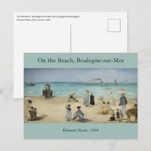 Edouard Manet - Am Strand, Boulogne-sur-Mer Postkarte