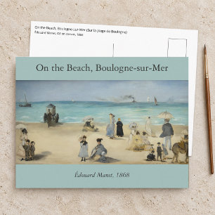Edouard Manet - Am Strand, Boulogne-sur-Mer Postkarte