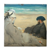 Edouard Manet - Am Strand Fliese (Vorderseite)