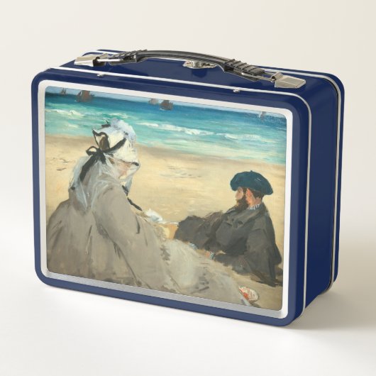 Edouard Manet - Am Strand Metall Brotdose (Rückseite)