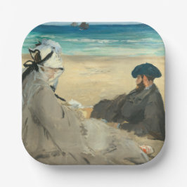 Edouard Manet - Am Strand Pappteller
