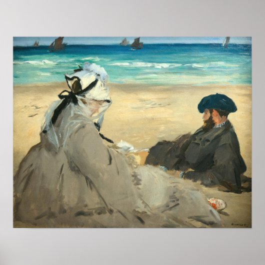 Edouard Manet - Am Strand Poster (Vorne)