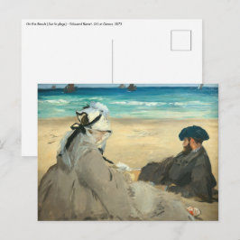 Edouard Manet - Am Strand Postkarte