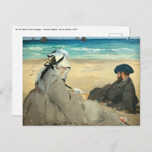 Edouard Manet - Am Strand Postkarte (Vorne/Hinten)