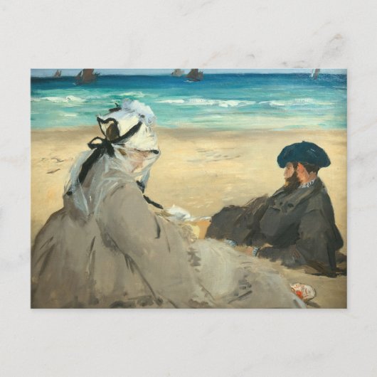 Edouard Manet - Am Strand Postkarte (Vorderseite)